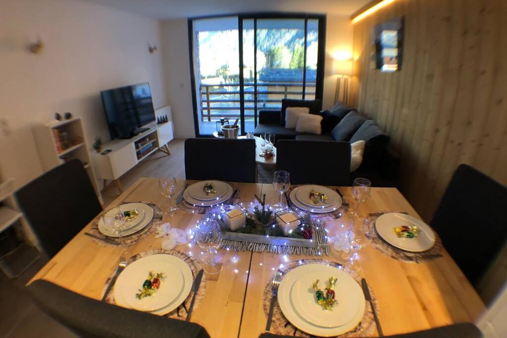 Chic Appart 6 Pers Dans Residence Luxueuse "La Cordee" Wellness Gym Piscine Ouvert Et Teletravail 霞慕尼 外观 照片