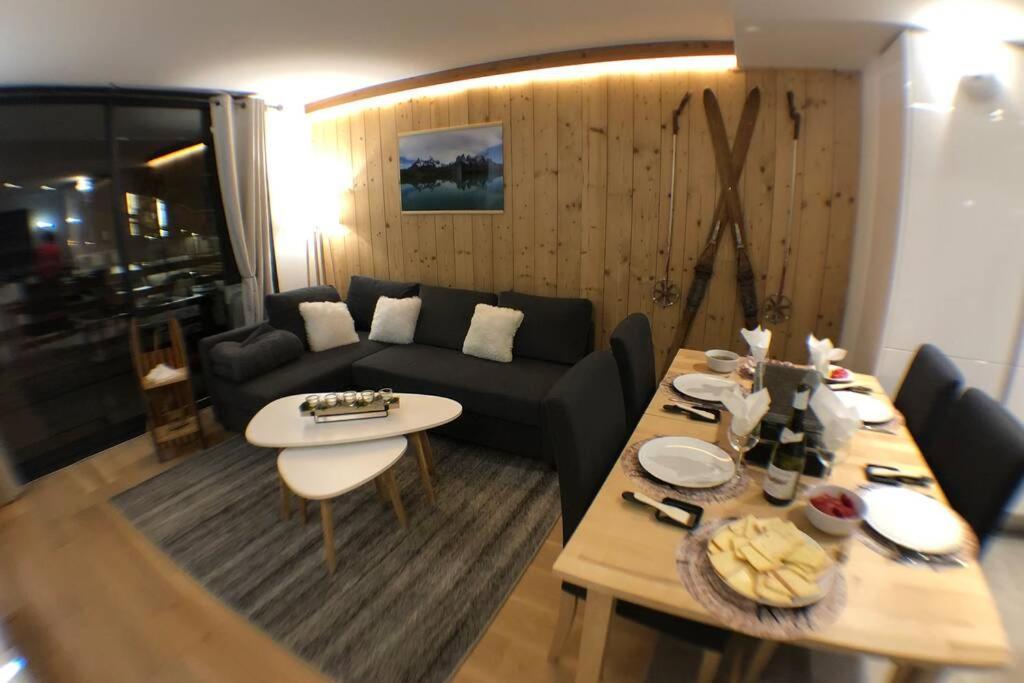 Chic Appart 6 Pers Dans Residence Luxueuse "La Cordee" Wellness Gym Piscine Ouvert Et Teletravail 霞慕尼 外观 照片